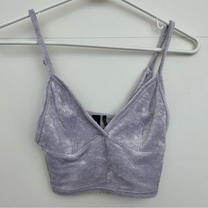 Urban Outfitters Velvet Crop Top